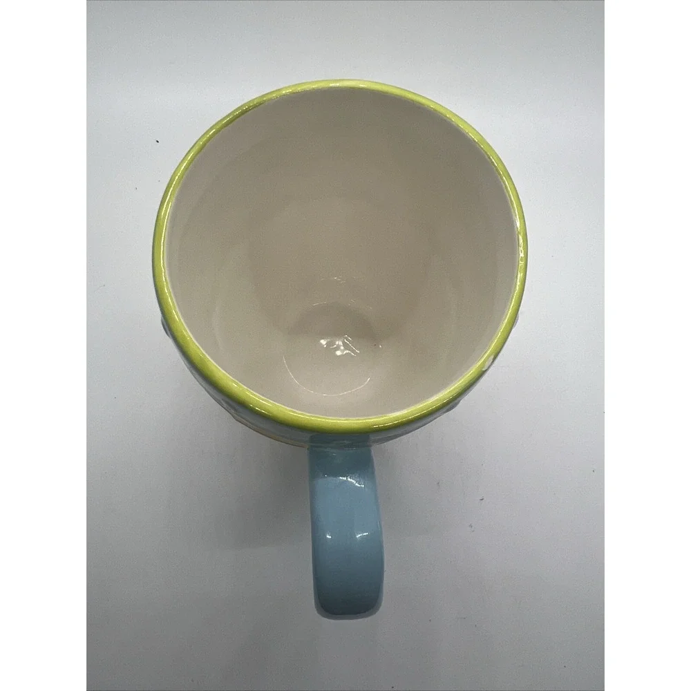 Pier 1 Imports Hand‎ Painted Dolomite 3D Textured Ceramic Easter Egg Mug